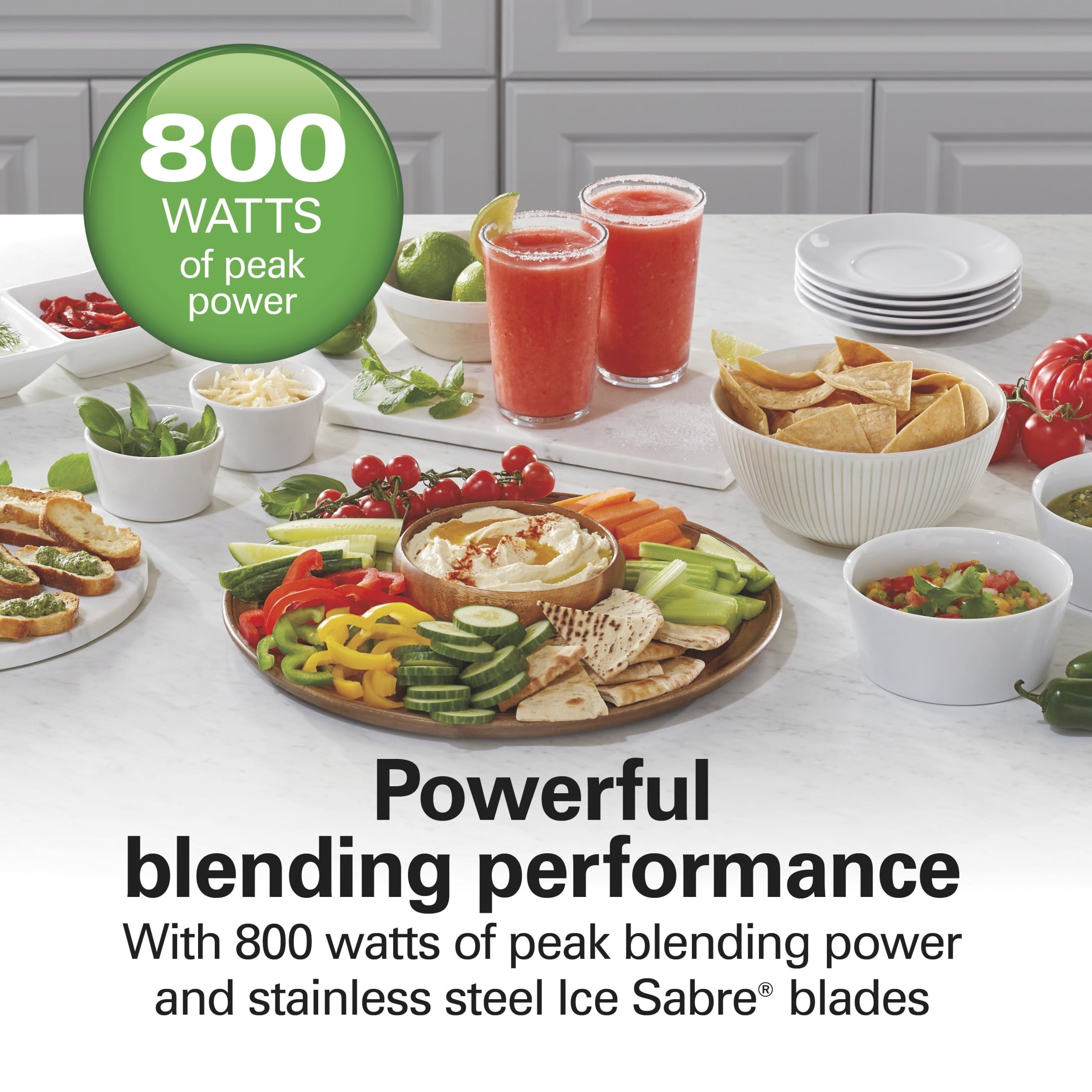 Hamilton Beach 3-in-1 Electronic Kitchen System, Smoothie Blender with 48 oz. Glass Jar, Food Processor Attachment and 20 oz. Travel Jar