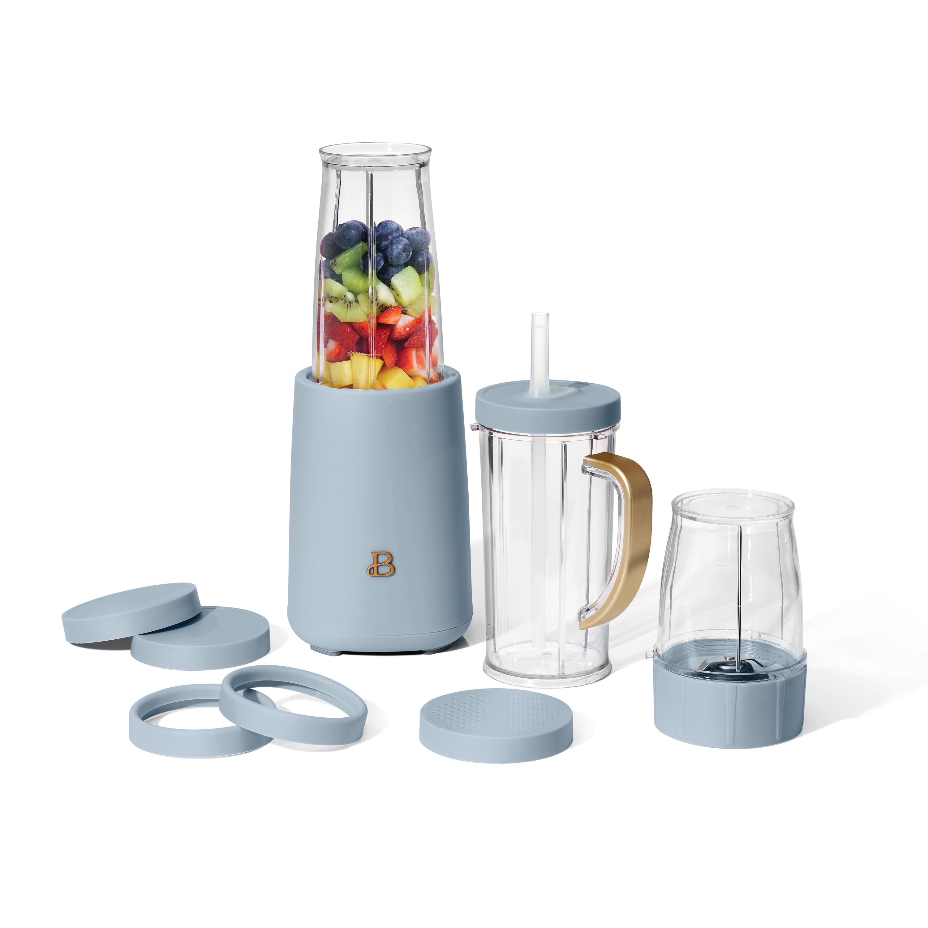 Beautiful Personal Blender Set with 12 Pieces, 240 W, White Icing by Drew Barrymore