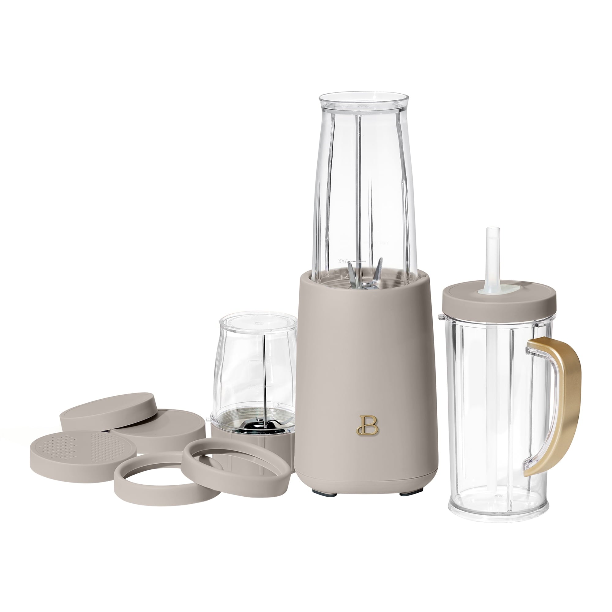 Beautiful Personal Blender Set with 12 Pieces, 240 W, White Icing by Drew Barrymore