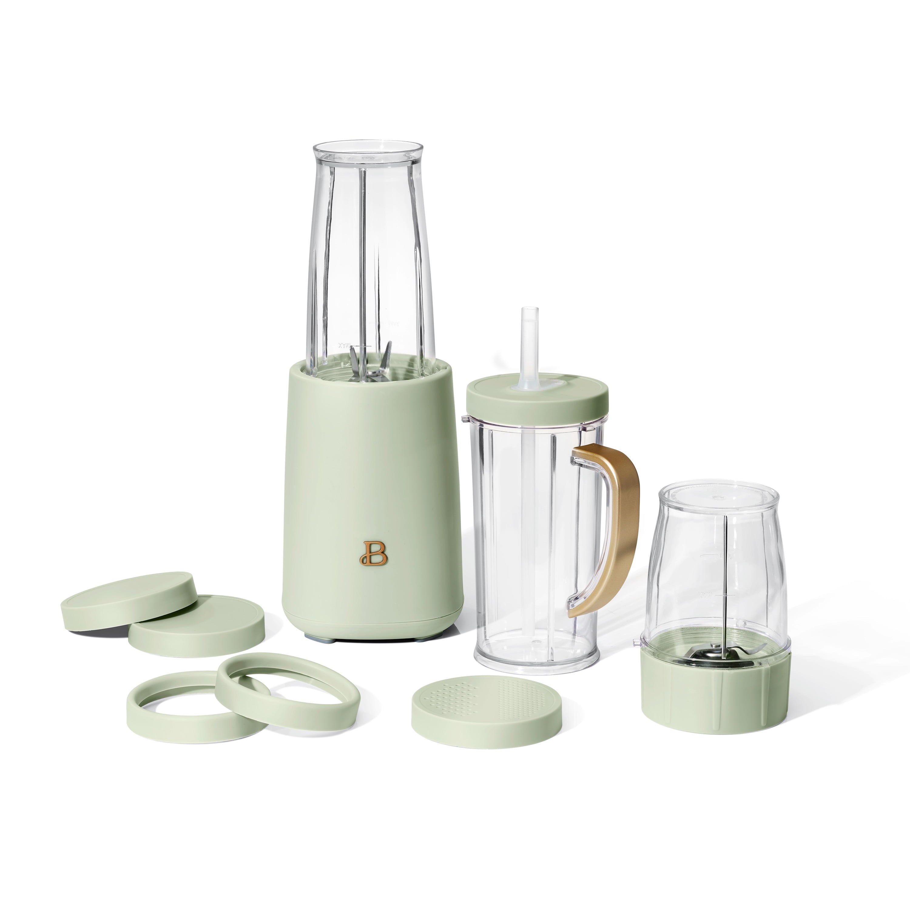 Beautiful Personal Blender Set with 12 Pieces, 240 W, White Icing by Drew Barrymore