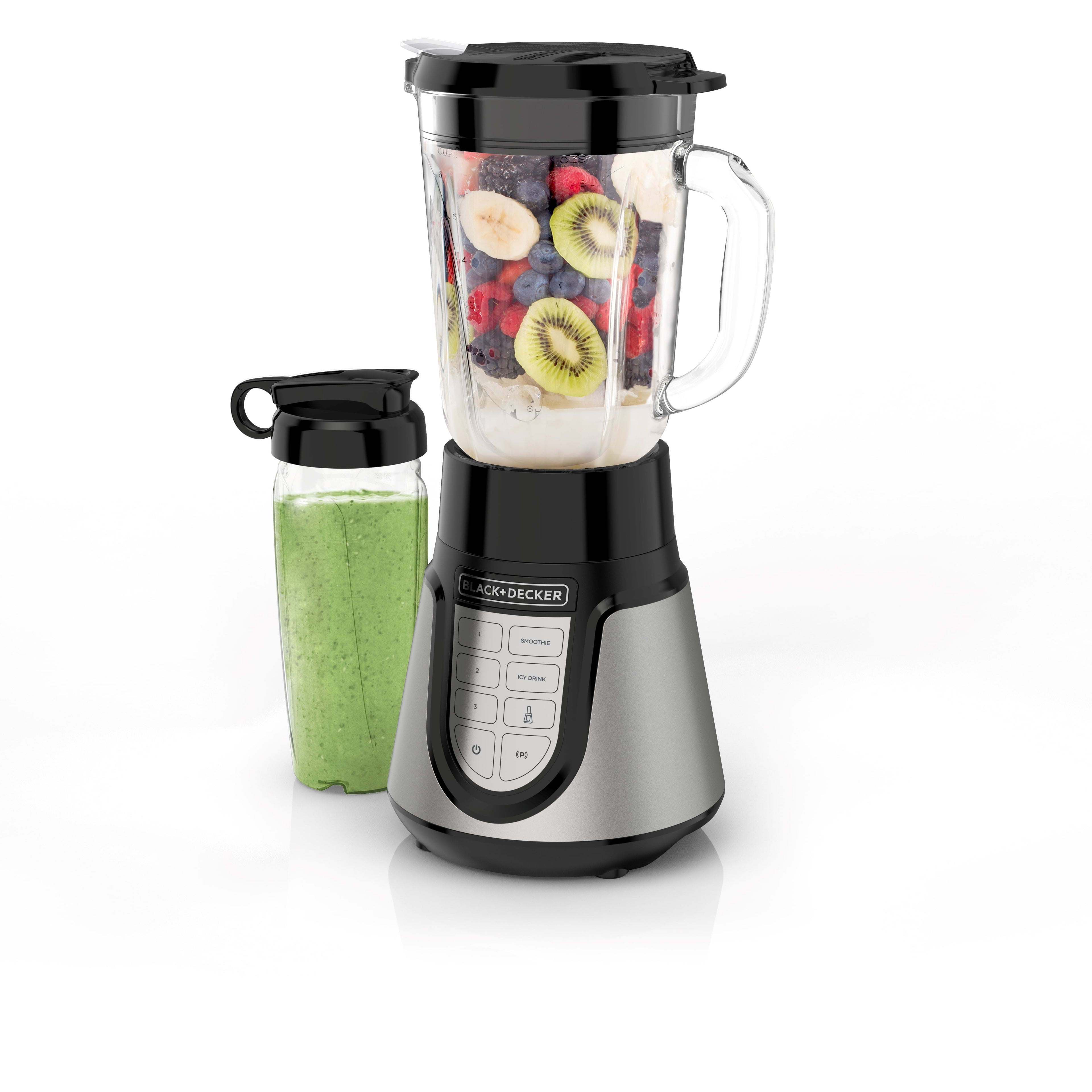 BLACK+DECKER Quiet Blender with 48 oz Glass Jar and 1000W Power, 3 Speeds